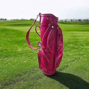 Vintage Burton 3-Way Leather Golf Bag w/ Carry Strap